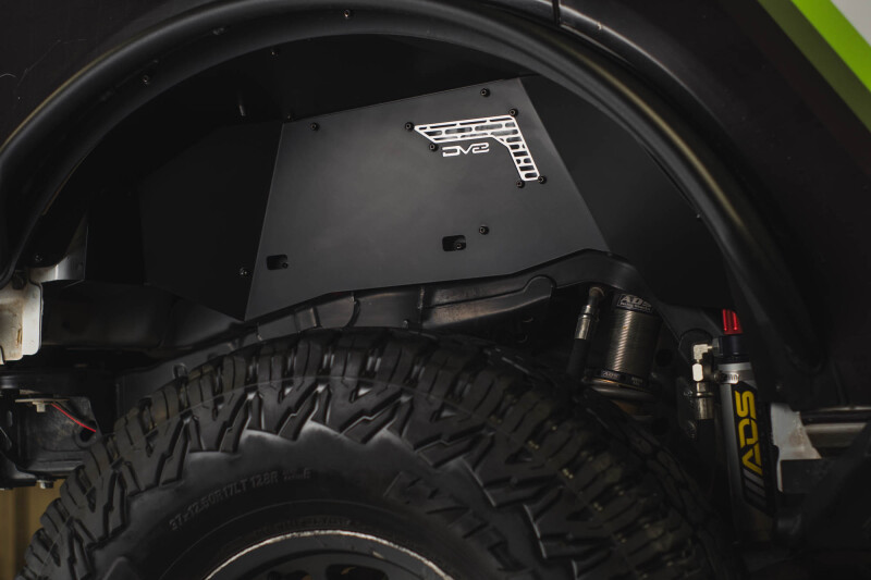 Ford Bronco Inner Fender Liners - Rear - DV8 Offroad - Aluminum - Satin Black - `21-`25